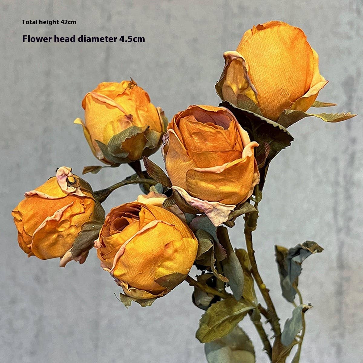 High-End Burnt Edge Rose Bouquet for Table Decor