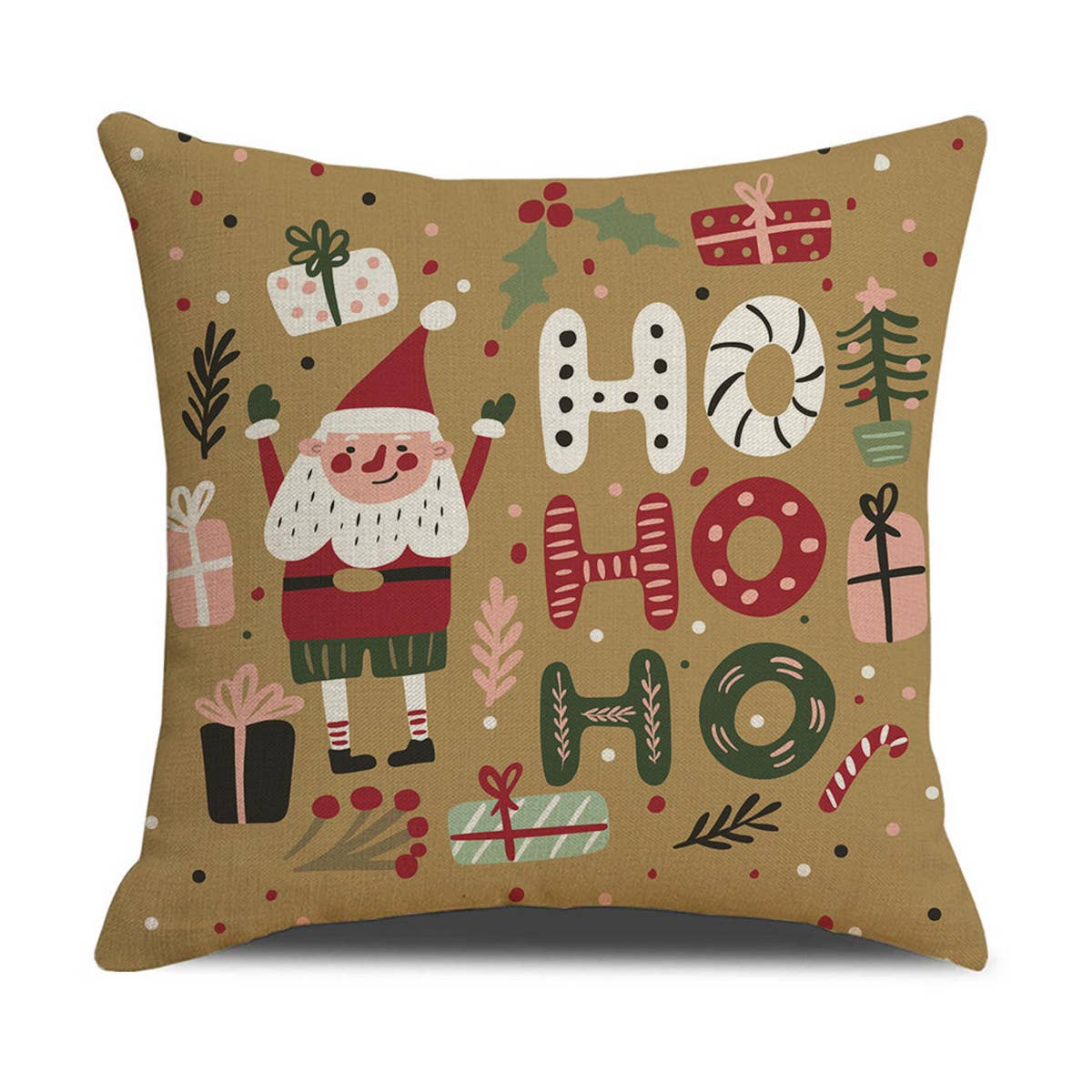CARTOON SANTA CLAUS LINEN PILLOWCASE_CWMM1376