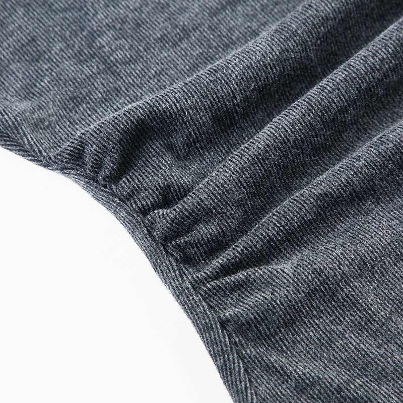 PREPPY PATCHWORK SHIRT NECK LONG-SLEEVED DRESS