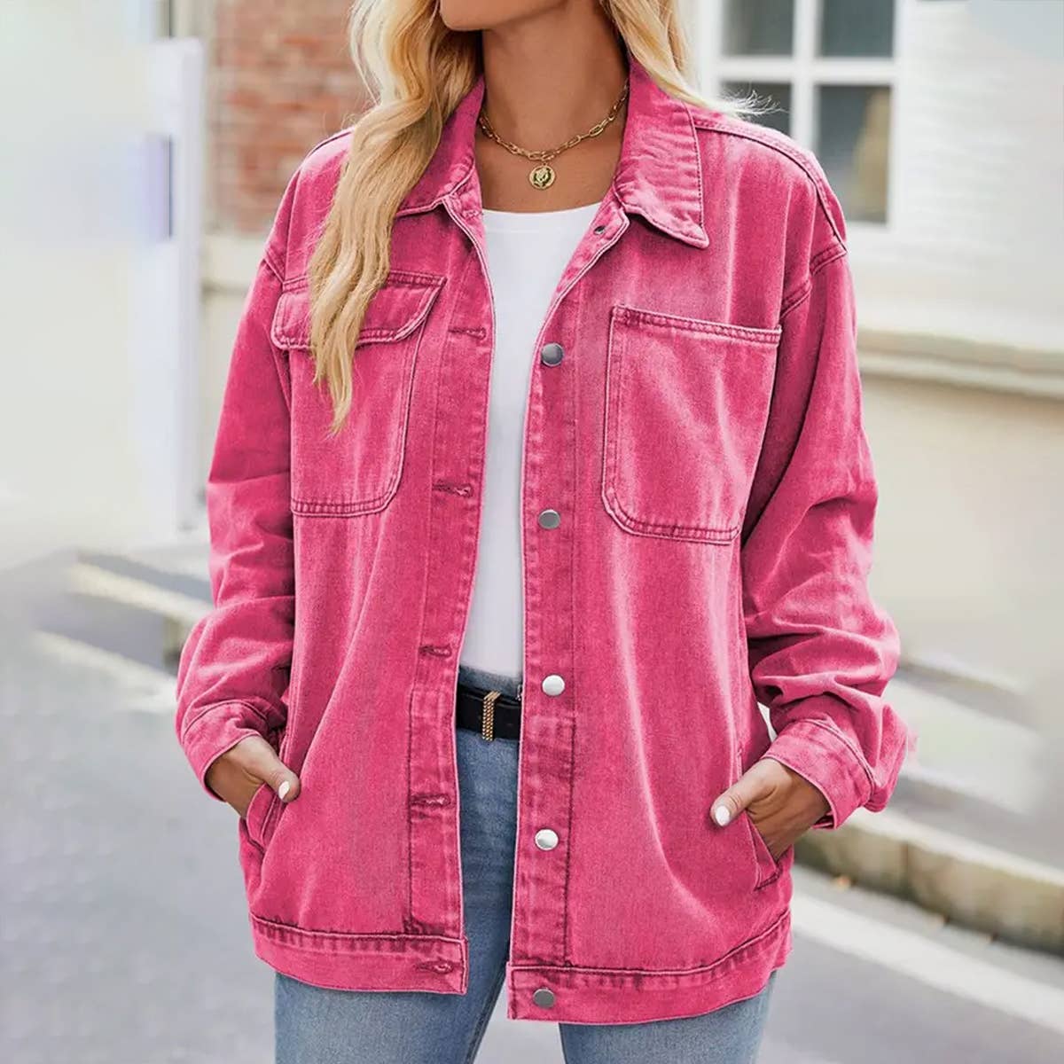 VINTAGE WASHED DENIM JACKET_CWJJ0093