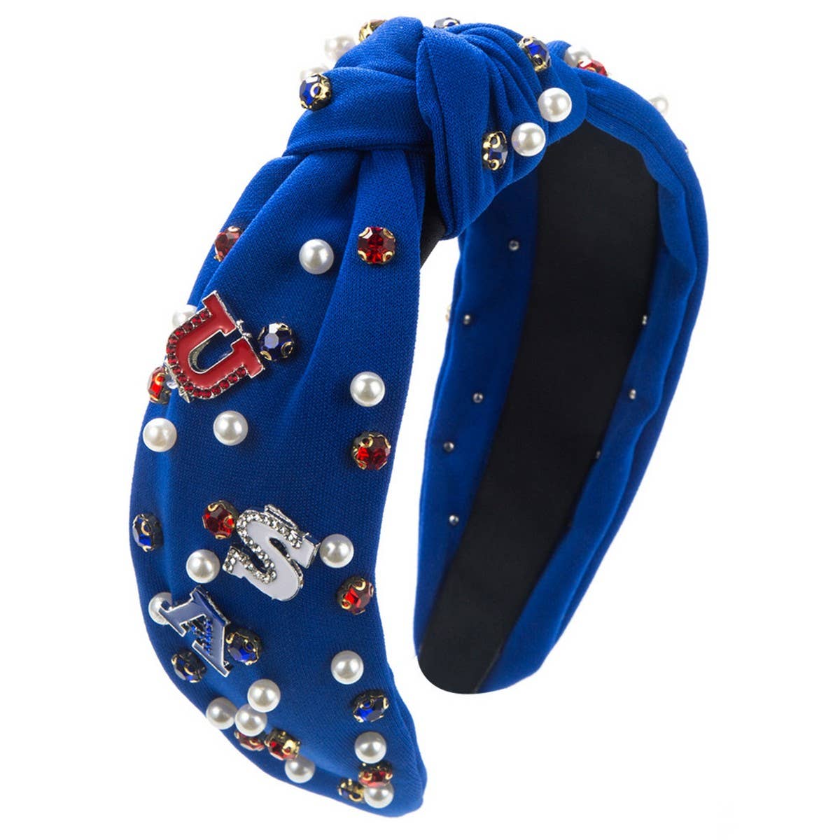 INDEPENDENCE DAY DIAMOND LETTERED PEARL HEADBAND_CWAHA1257