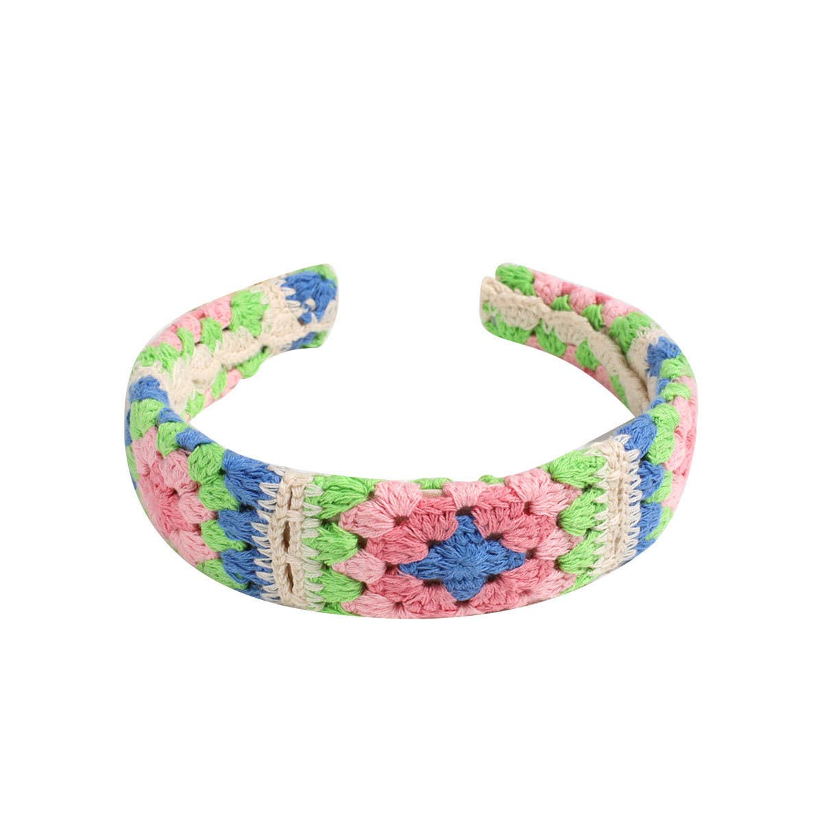 KNITTED COLOR MATCHING SWEET WIDE BRIM HEADBAND