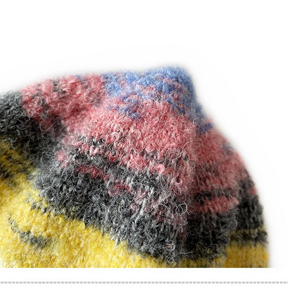 CHILDREN'S COLORFUL GRADIENT STRIPED KNITTED HAT_CWAH2058
