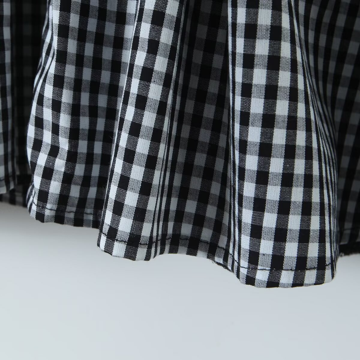 Plaid Button Front Cami Dress - French Style_CWDMD5798