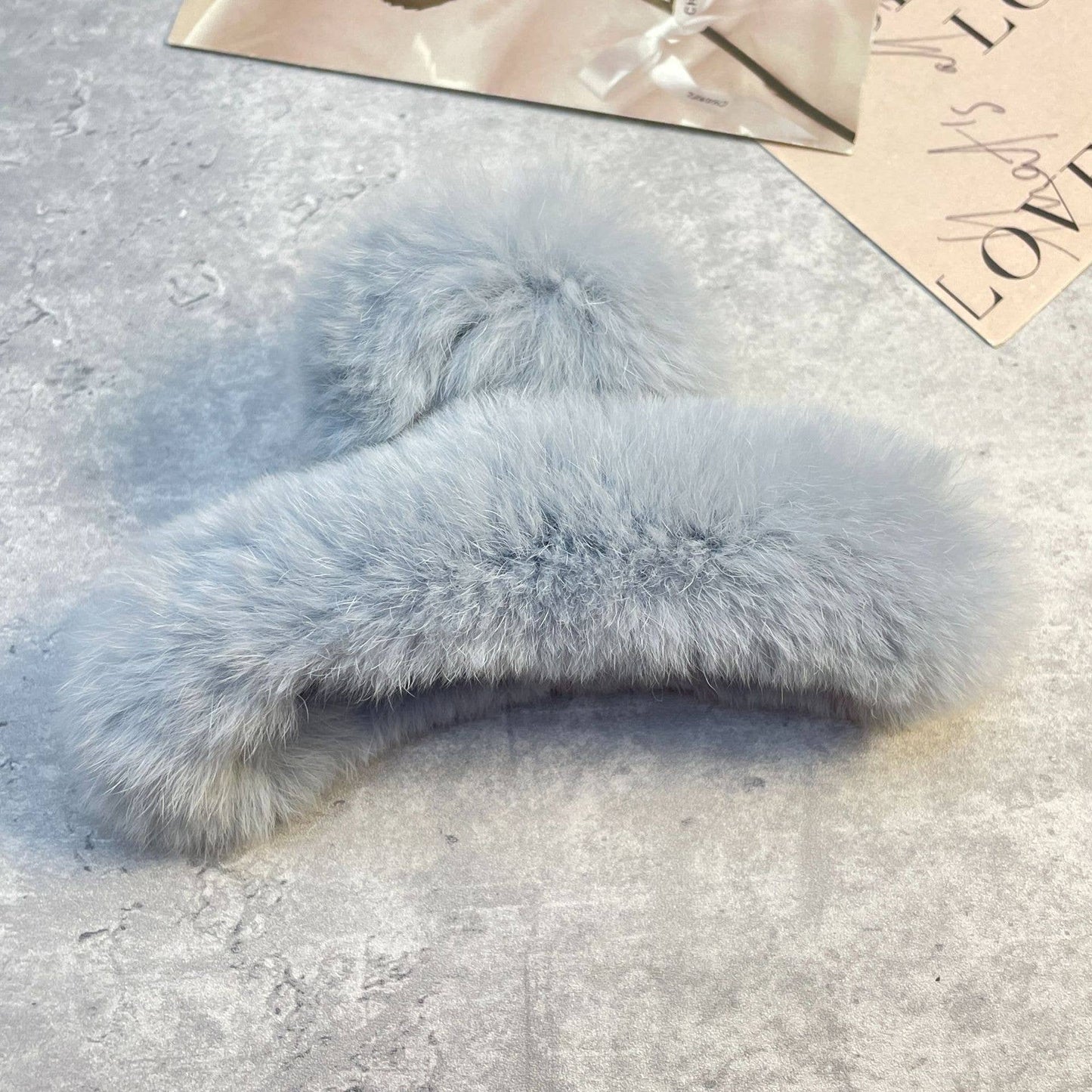Rex Rabbit Fur Claws - Elegant Mixed Color Clips