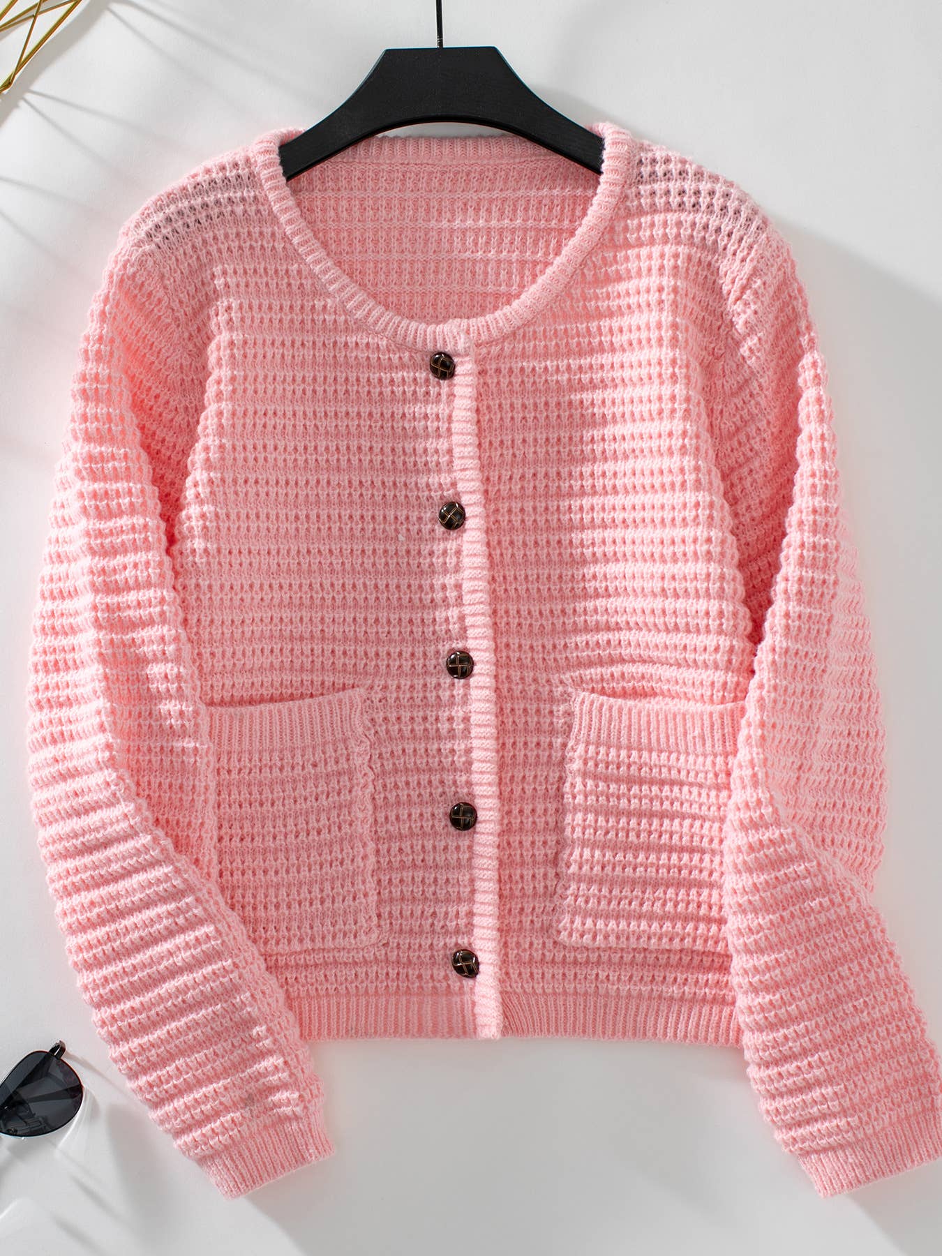 SINGLE-BREASTED CREW-NECK CARDIGAN