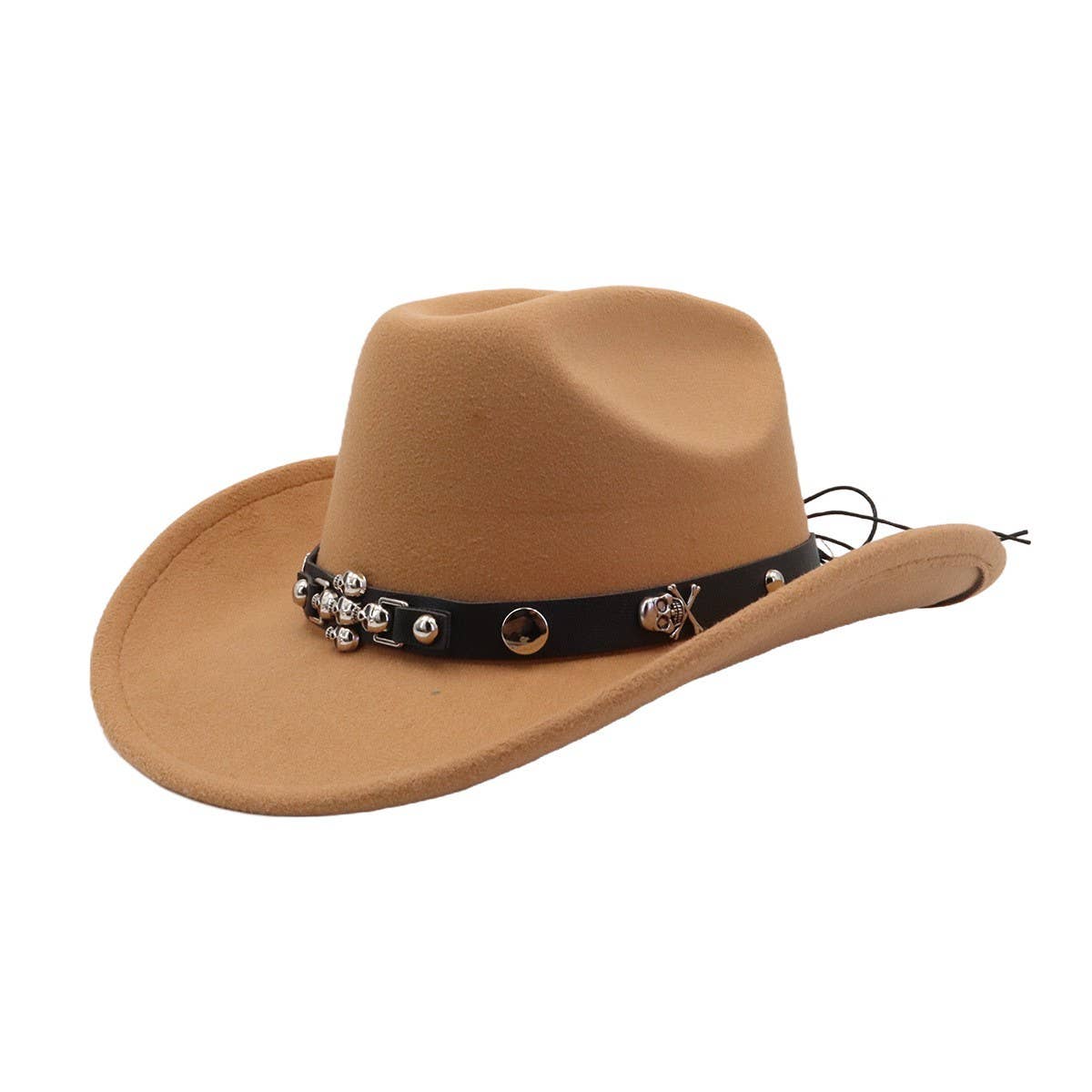Western Ethnic Wool Cowboy Fedora Hat for Couples_CWAH04385