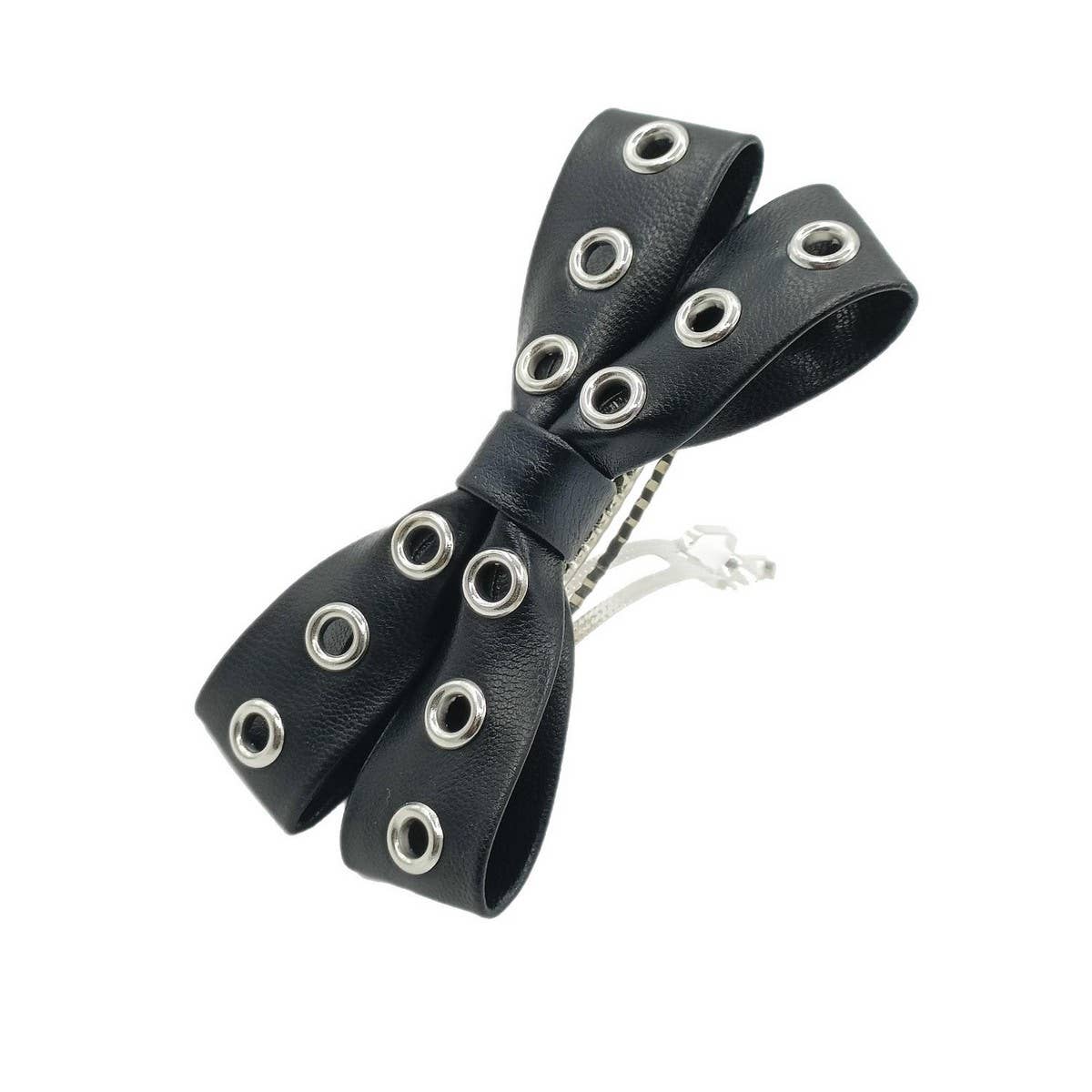 Elegant Studded Large Bow Hair Clip_CWAHA6346