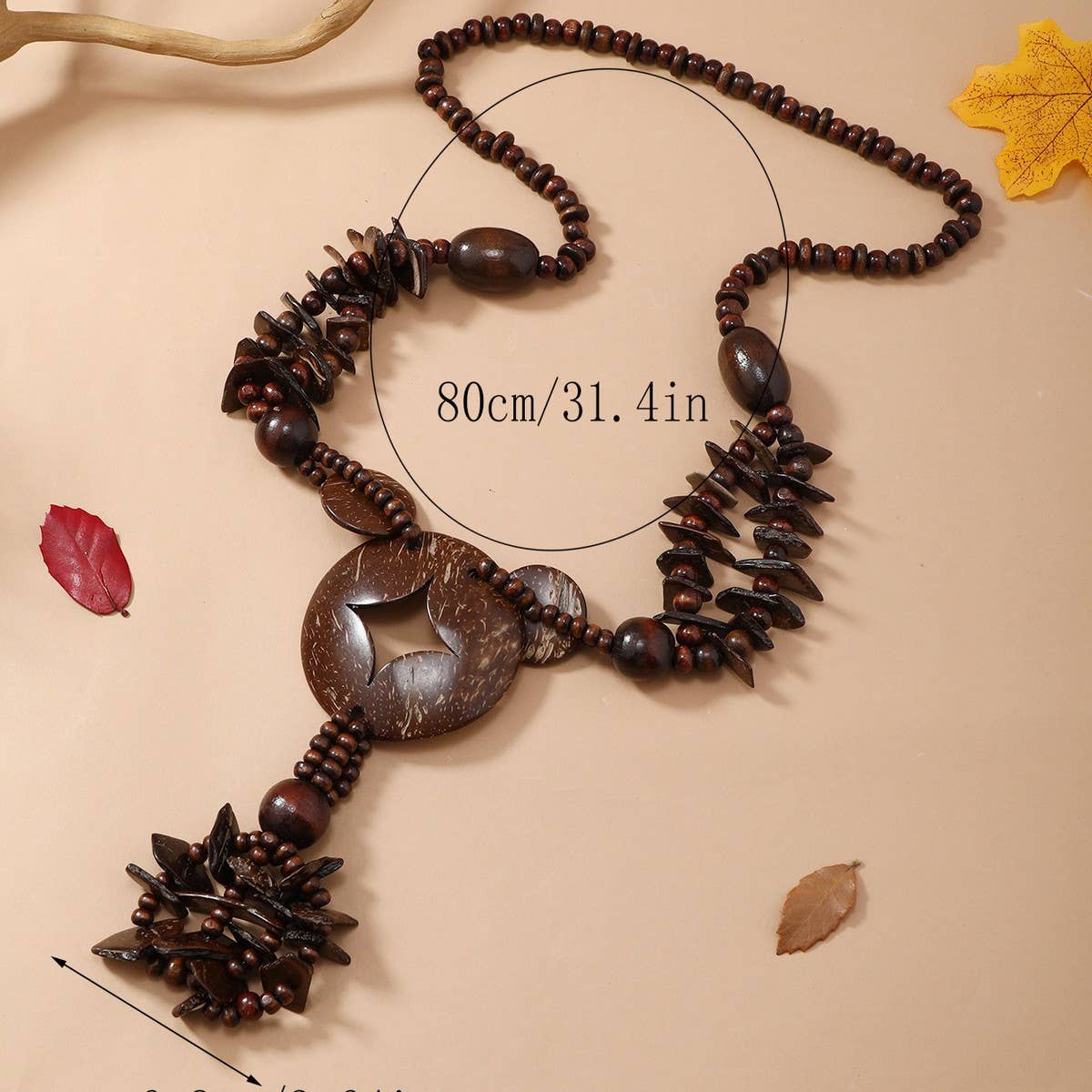 EXOTIC ETHNIC RETRO COCONUT SHELL SWEATER CHAIN_CWMM4392