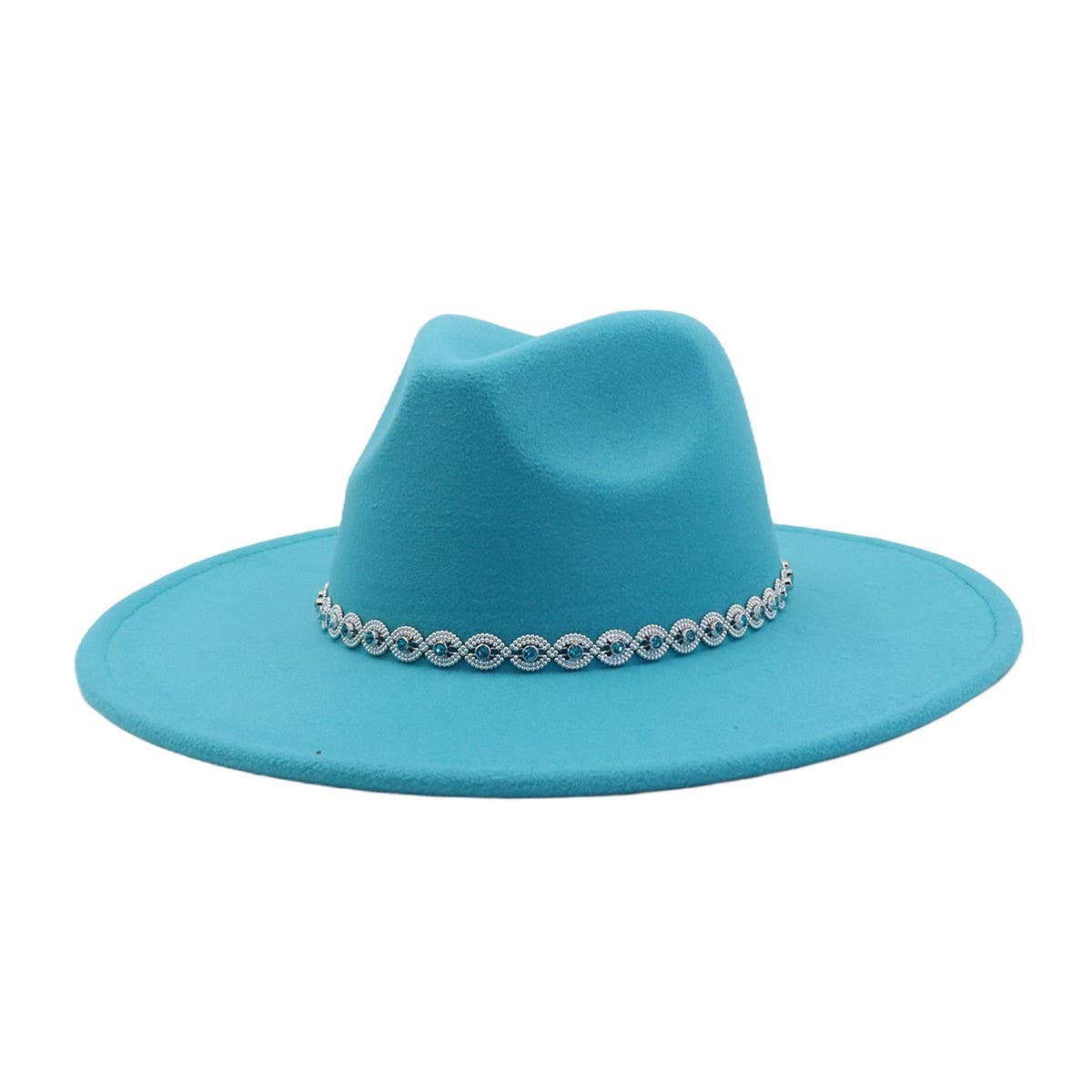 Ethnic Style Wool Blend Fedora Hat Men & Women_CWAH04388