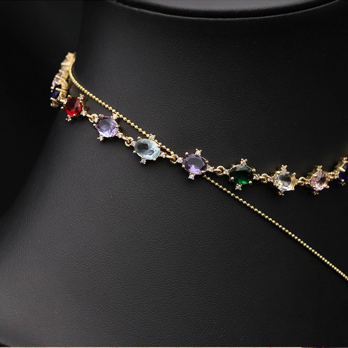 HIGH-GRADE MULTI-LAYER ZIRCON PEARL NECKLACE