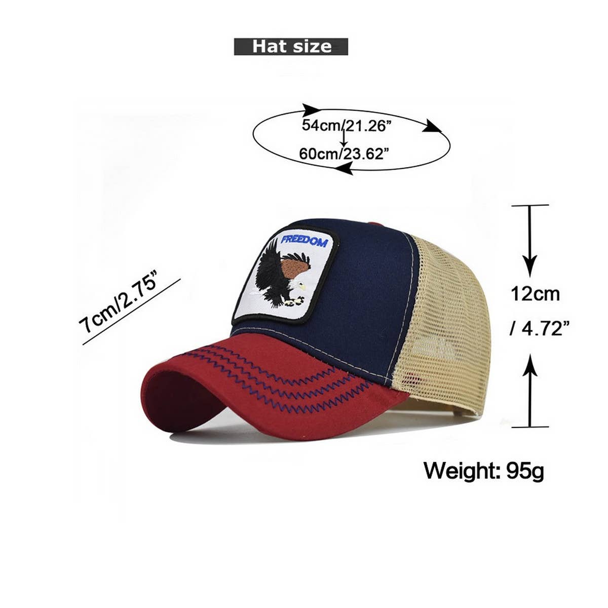 SUMMER NEW ANIMAL EMBROIDERED MESH TRUCKER HAT_CWAH1361