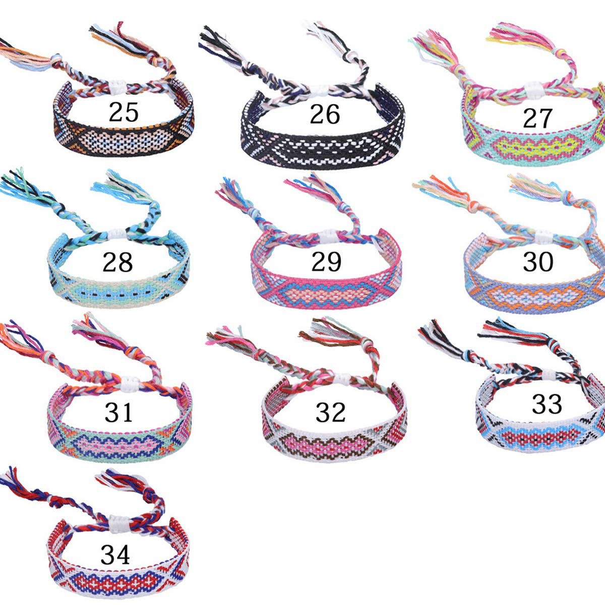 ETHNIC STYLE COLORFUL TASSEL WOVEN BRACELET