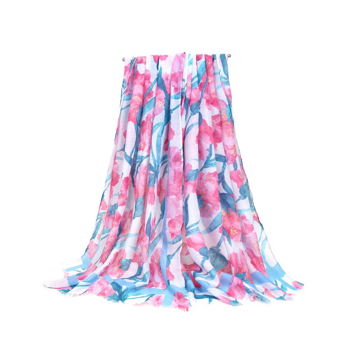 Floral Scarf - Lightweight Beach Wrap for Women