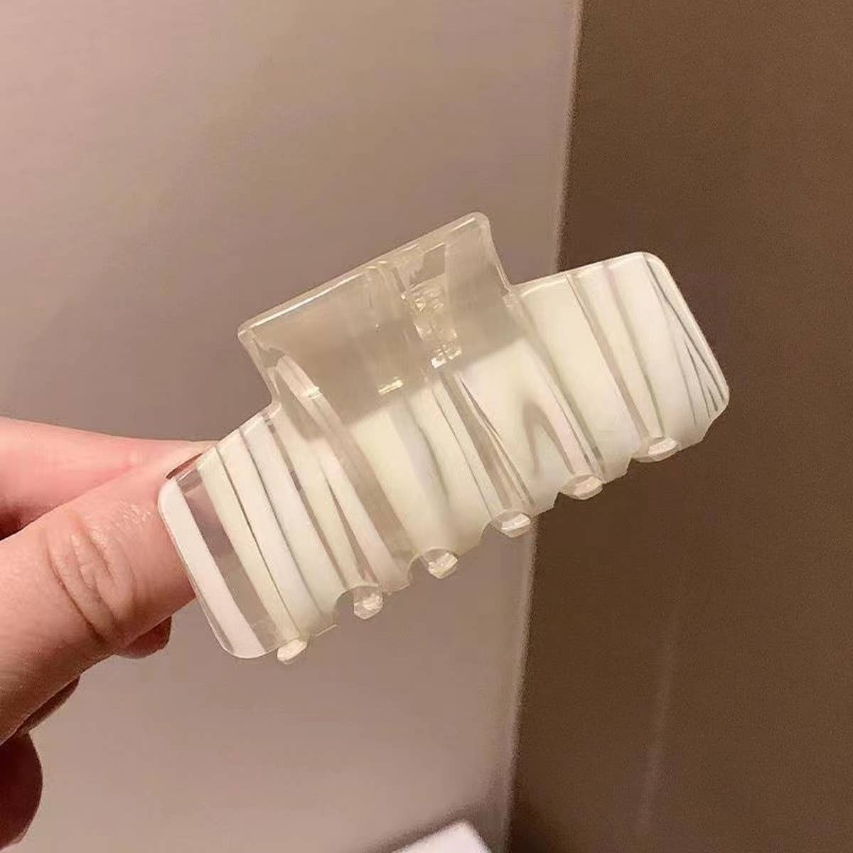 Ink-Style Acetate Hair Claw, Summer Square Clip