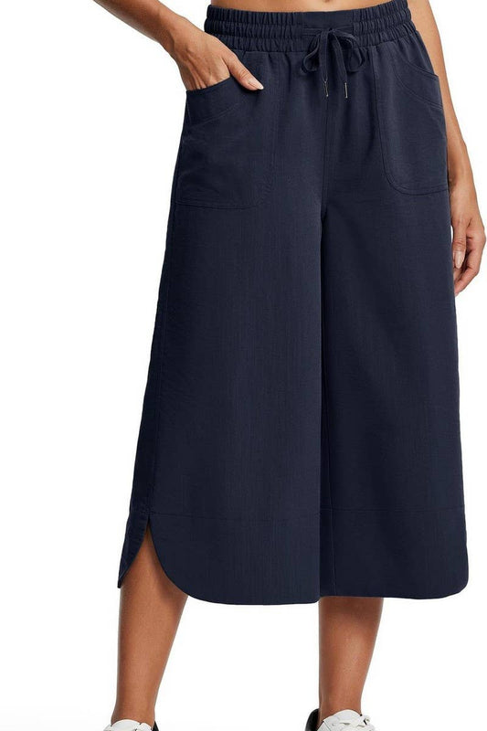 CWBMP0211_SOLID COLOR ELASTIC WAIST WIDE LEG PANTS