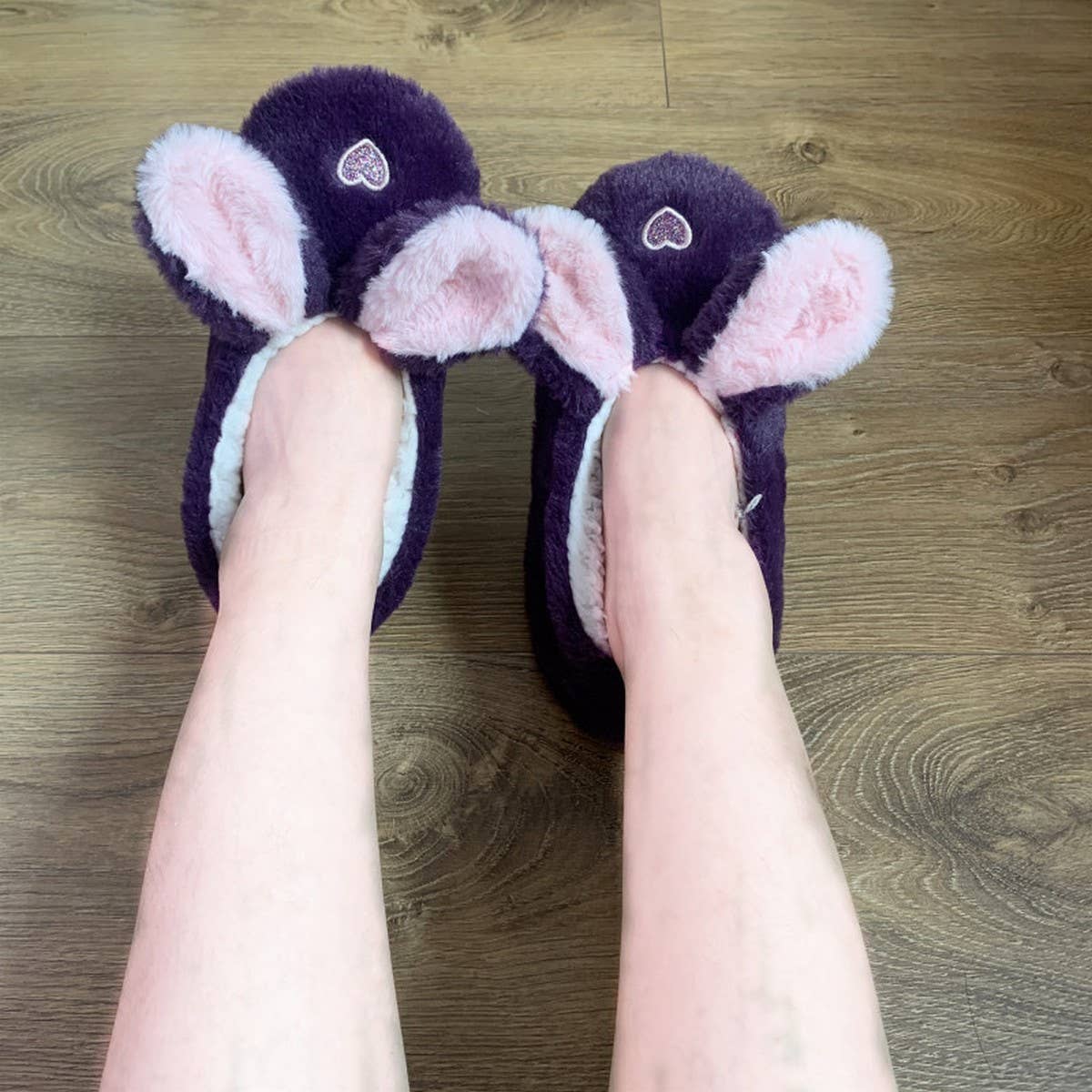 CUTE CARTOON RABBIT HEELED NON-SLIP FLOOR SOCKS