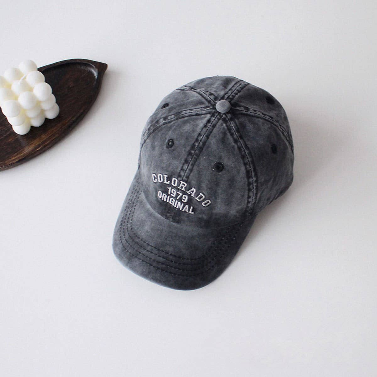 Kids Vintage Washed Letter Baseball Cap CWAH2884