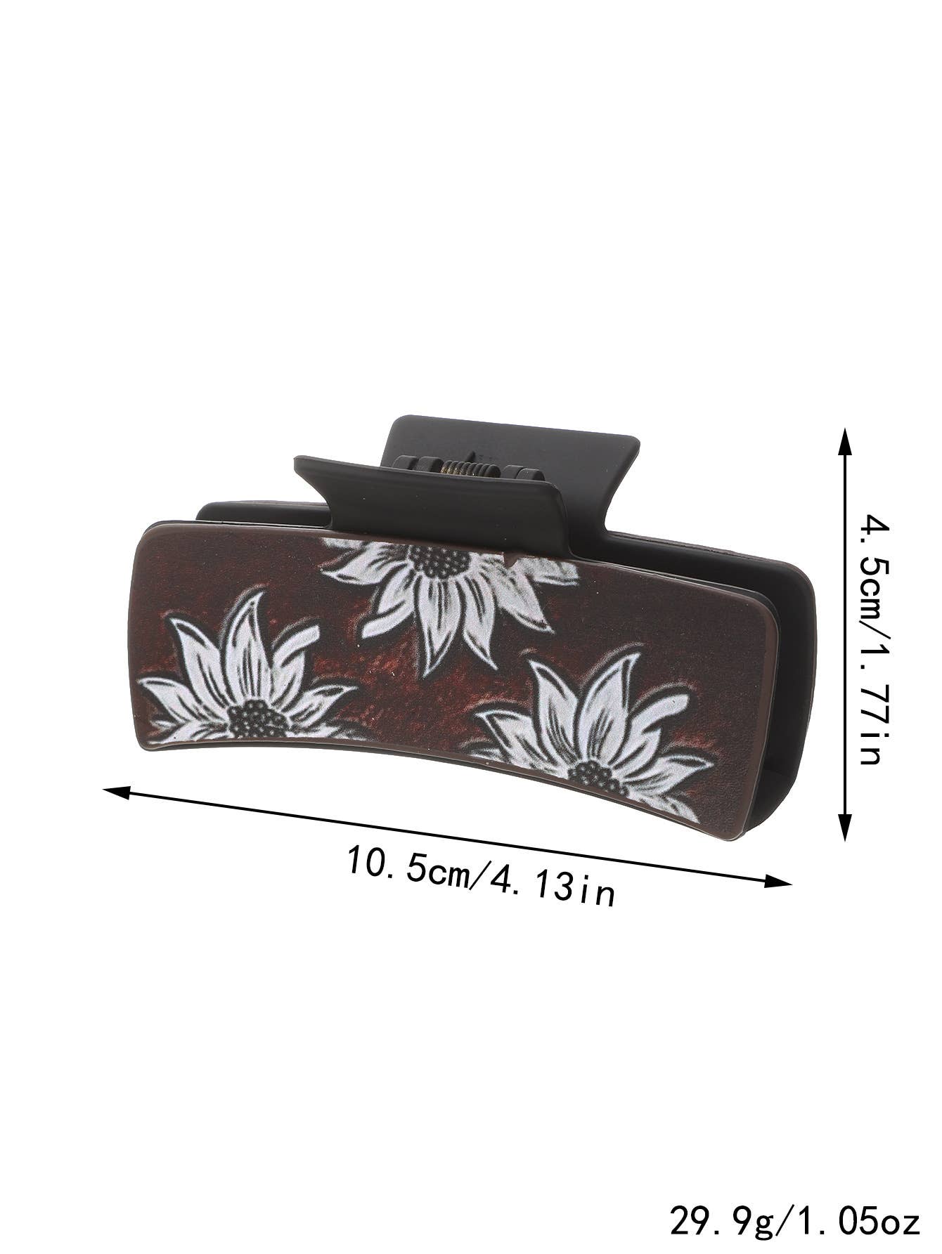 Sunflower PU Leather Hair Claw, Western Style