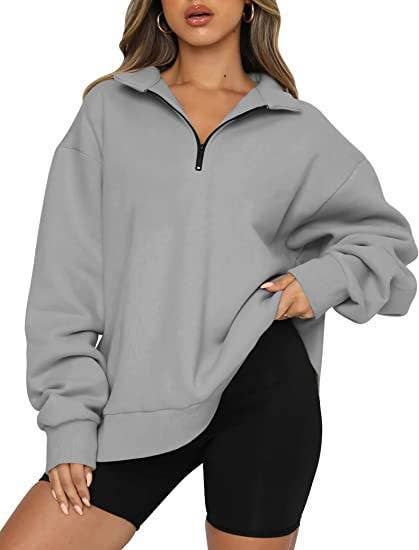 Half Zipper Fleece Pocket-Less Hoodie