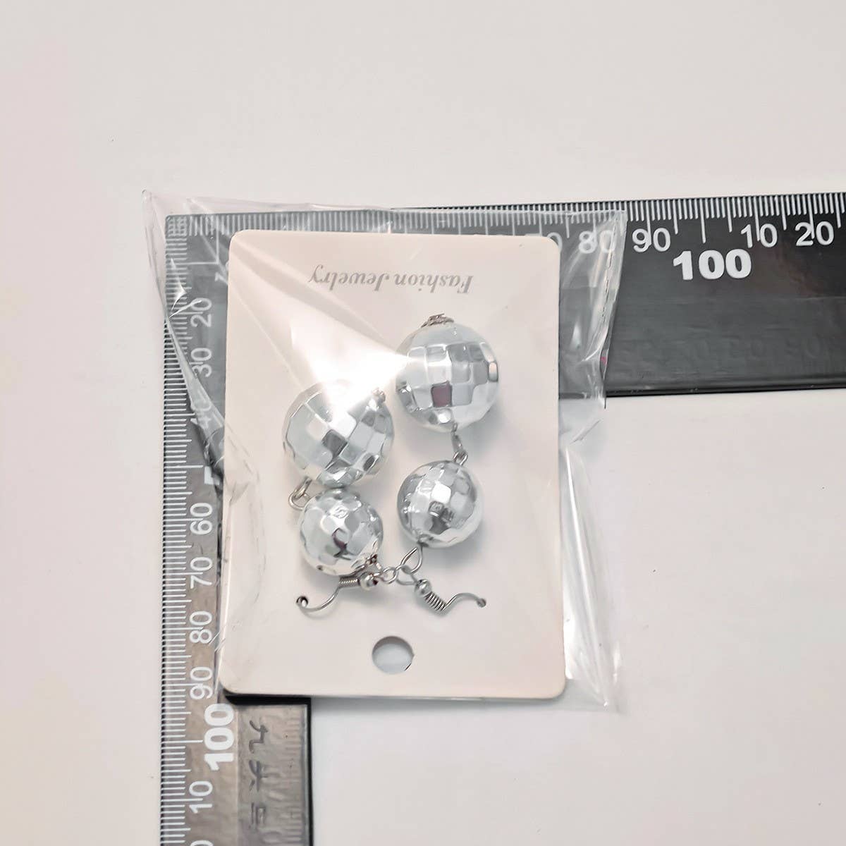 GEOMETRIC STITCHING BALL BEAD DROPEARRINGS