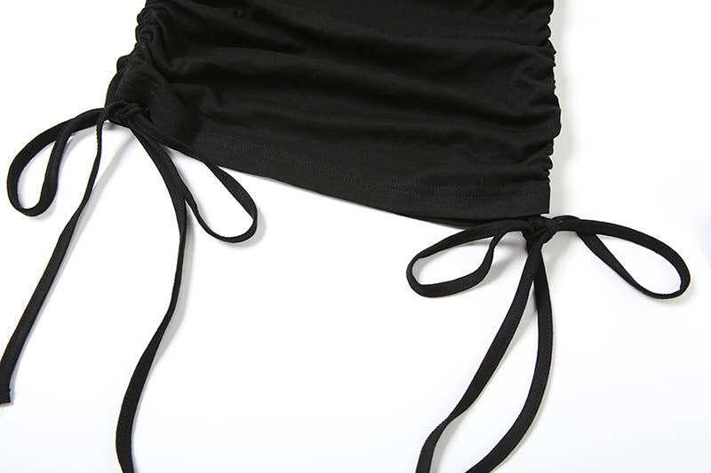 FASHION LACE LETTER-PRINTED LONG SLEEVE TOP