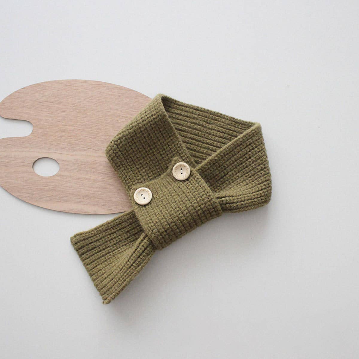 Cute Button Knit Scarf ? Cozy Neck Warmer for Kids