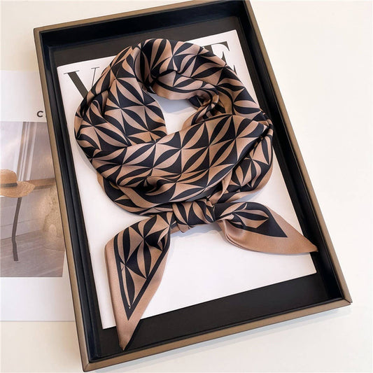 ZEBRA PRINT THIN ANGLED WIDE COLLAR HEAD SCARF_CWASC1530
