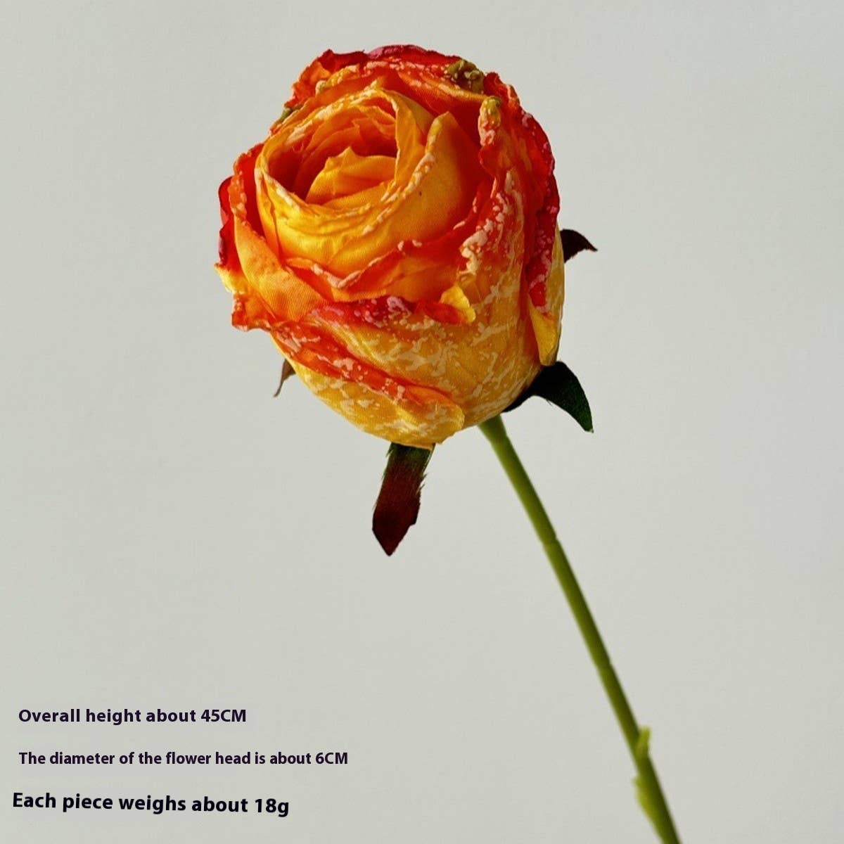 Vintage Burnt Edge Rose Faux Flower Bouquet