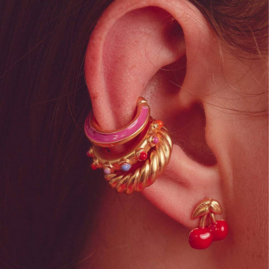 Dopamine Ring Stud Earrings Women Minimalist