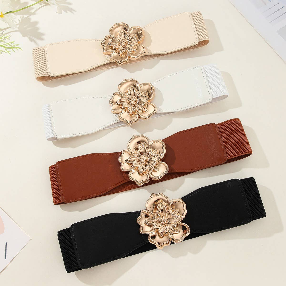 WOMEN THREE-DIMENSIONAL FLOWER WAIST BELT_CWABE0229