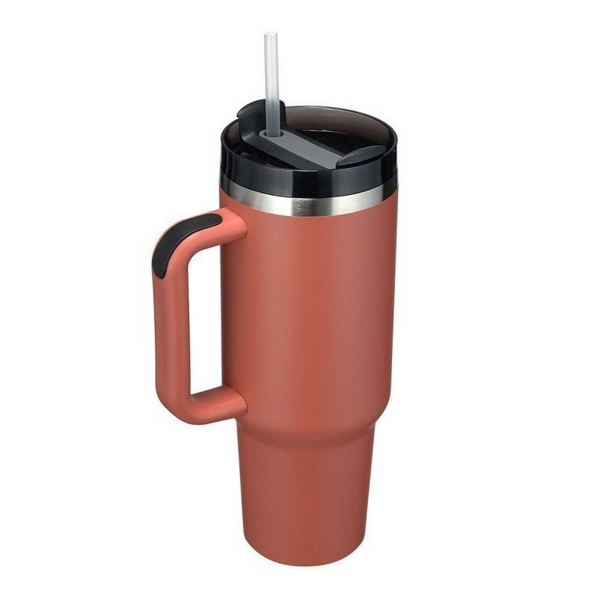 40oz Insulated Tumbler with Handle & Straw, Car Cup_CWMM7900