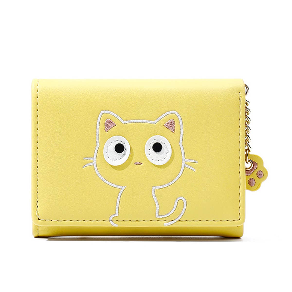 CUTE KITTEN PATTERNED ZIPPERED WALLET_CWAB1626