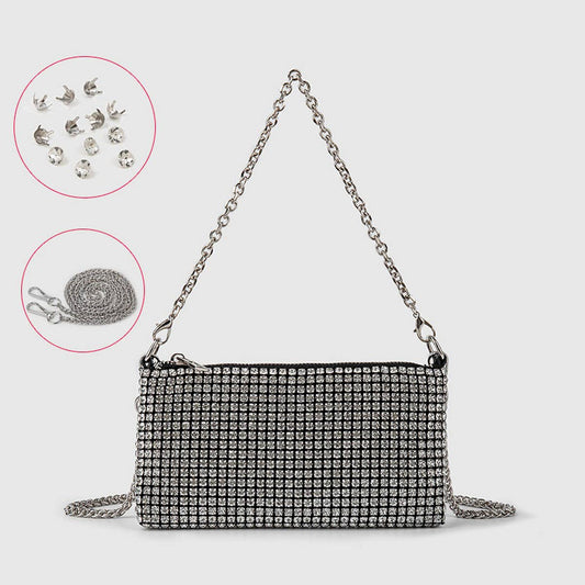 TEMPERAMENTAL ALL-MATCH RHINESTONE EVENING BAG_CWAB3585