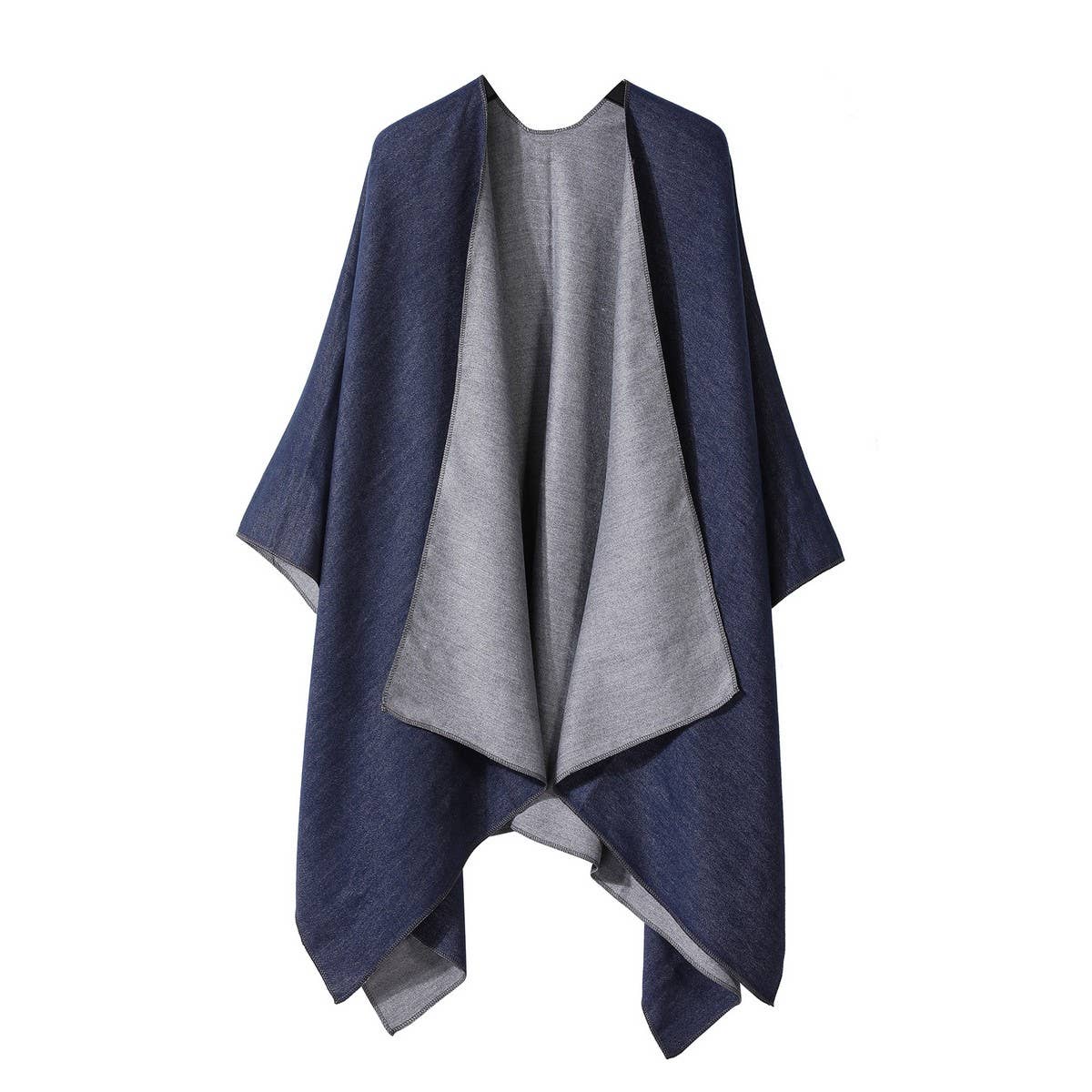 SOLID COLOR DOUBLE-SIDED CAPE SHAWL OUTER CAPE_CWASC2131