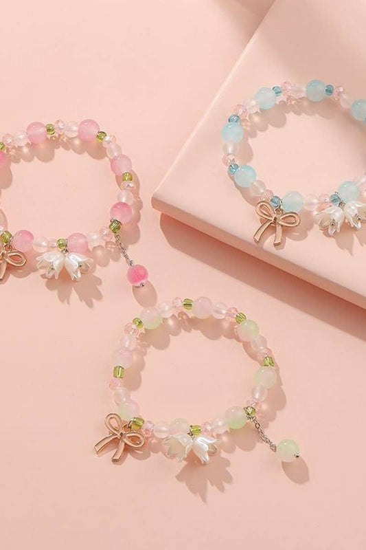 CWAJE1206_RIBBON PENDANT SOFT TONE BRACELETS