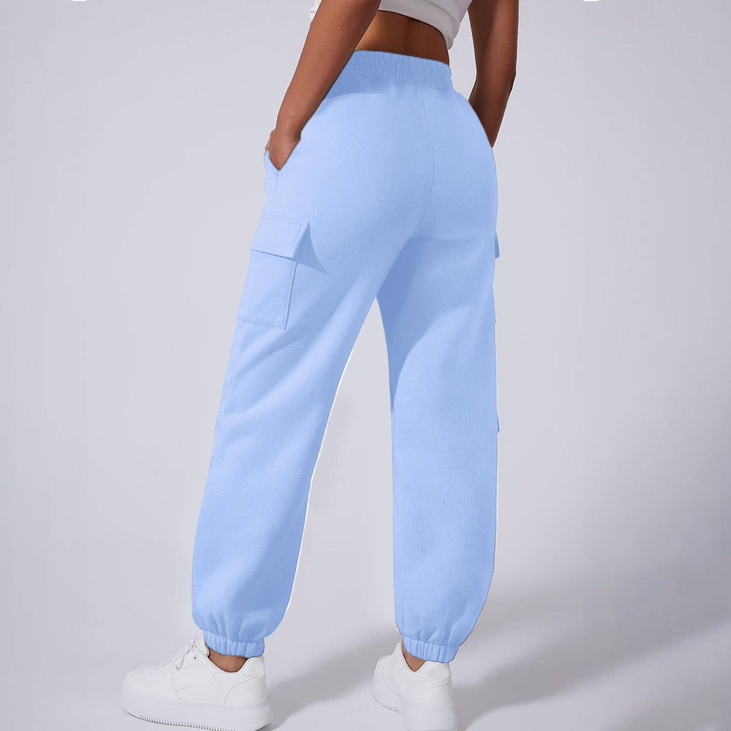 FLEECE AND THICK SOLID COLOR FASHION OVERALLS