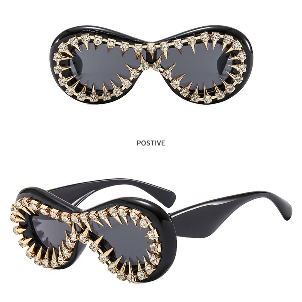 ONE-PIECE PUNK HEAVY-DUTY PARTY SUNGLASSES_CWASG0866