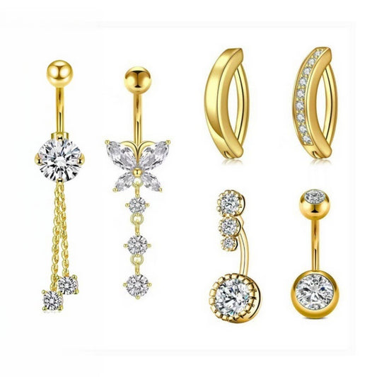 Butterfly CZ Belly Button Ring ??Body Piercing_CWMM9178