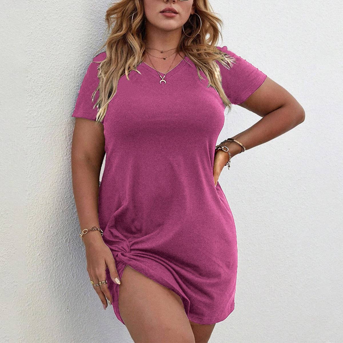 Sexy Bodycon Ruched Short Sleeve Dress