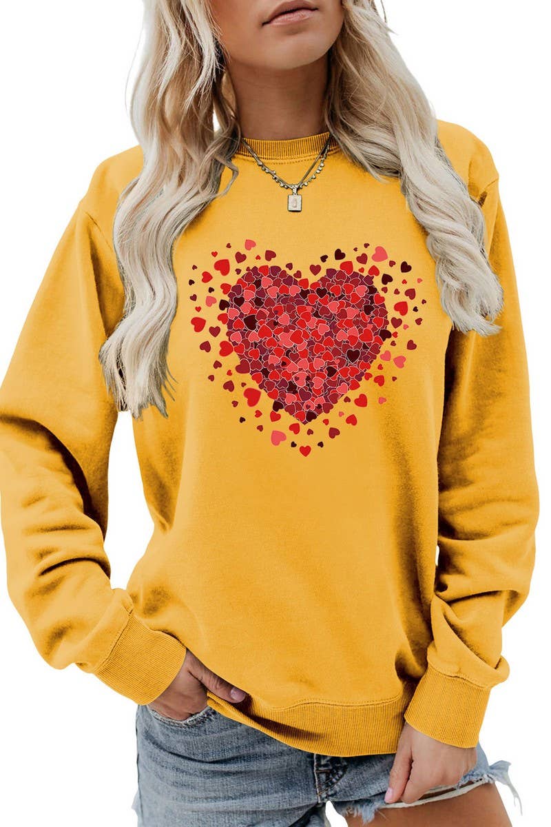 VALENTINE FUN PATTERN LONG SLEEVE SWEATSHIRT_CWTSTL0971