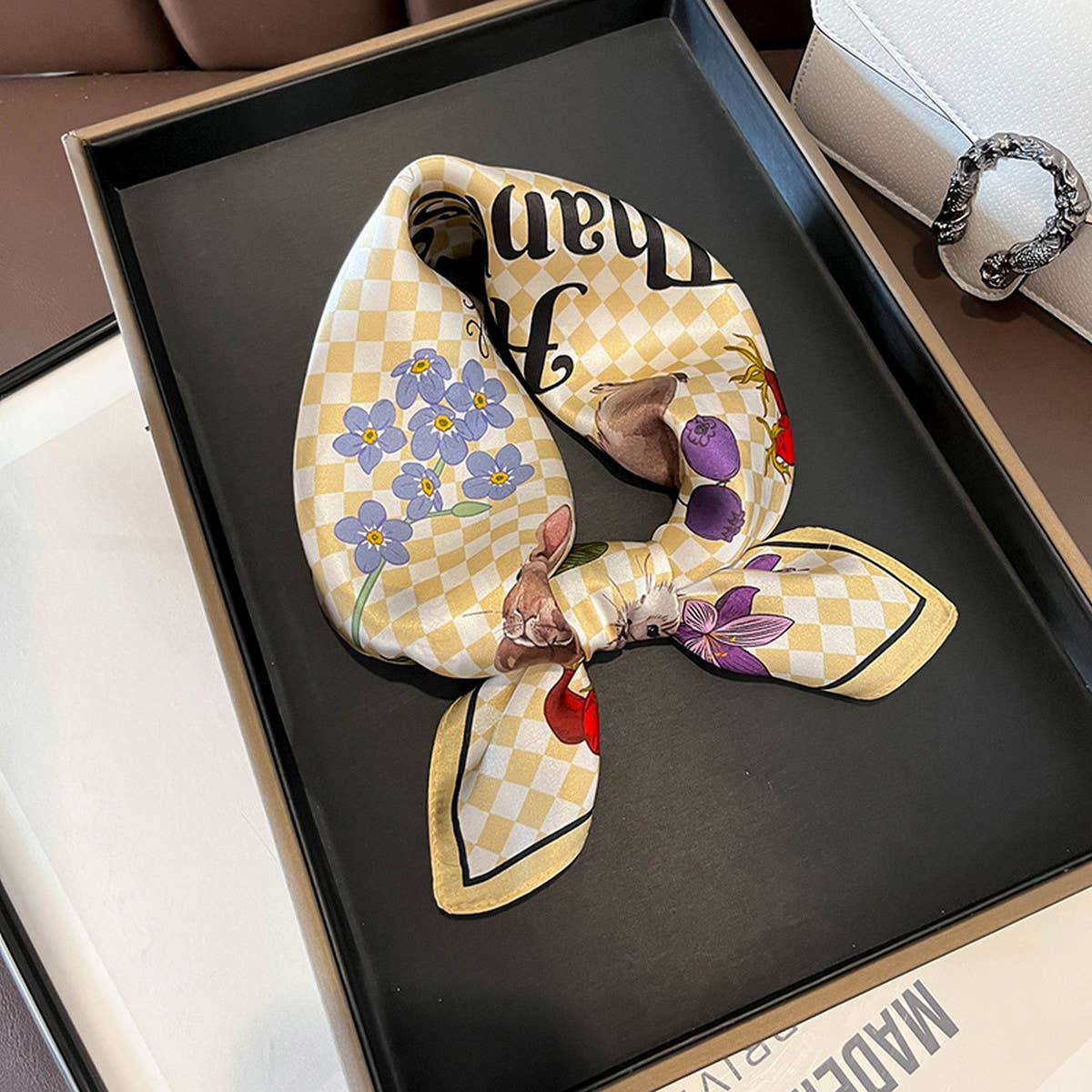 Silk Square Scarf -Versatile Fall/Winter for Women