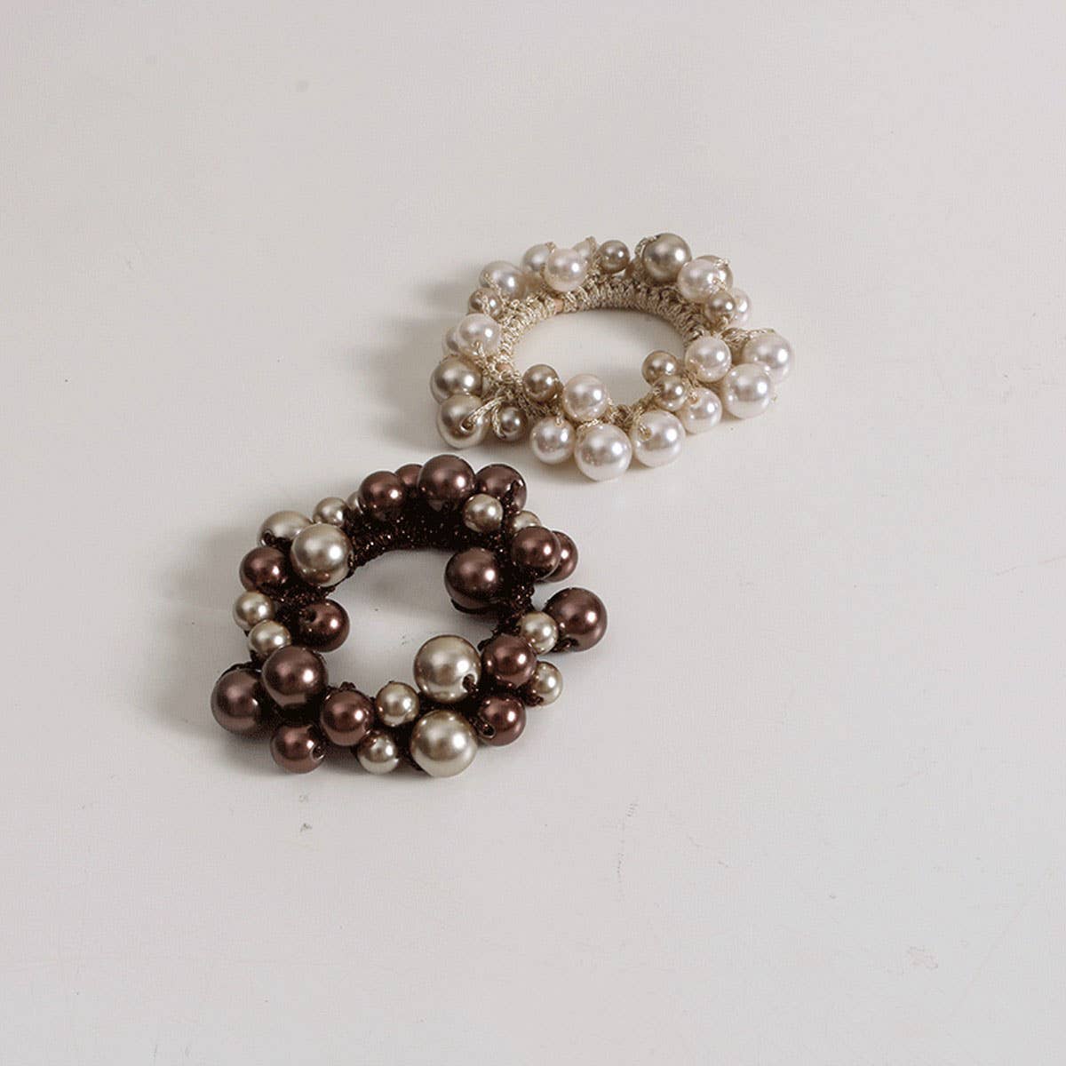 Pearl Hair Tie Boho Bun Holder for Women_CWAHA6762