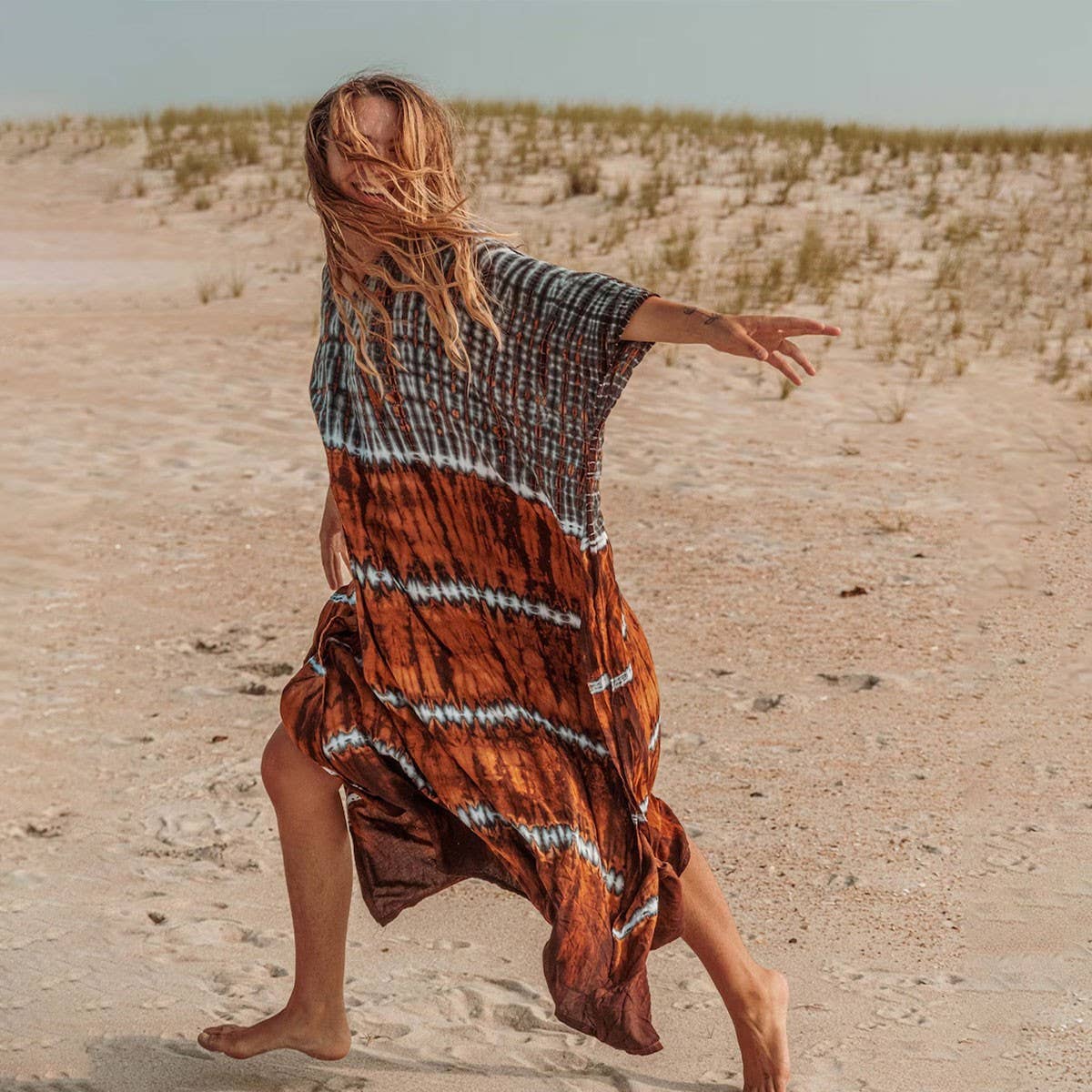 Tie-Dye Viscose Beach Cover-Up Dress