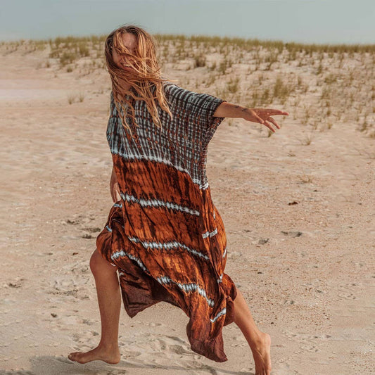 Tie-Dye Viscose Beach Cover-Up Dress
