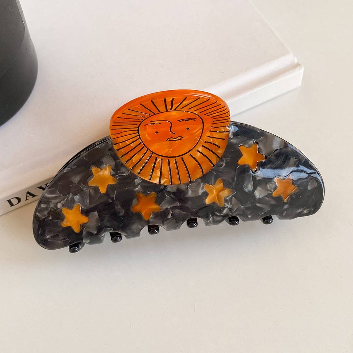 Snail & Star Acetate Claw Clip ??Artsy Hair Grip_CWAHA5704