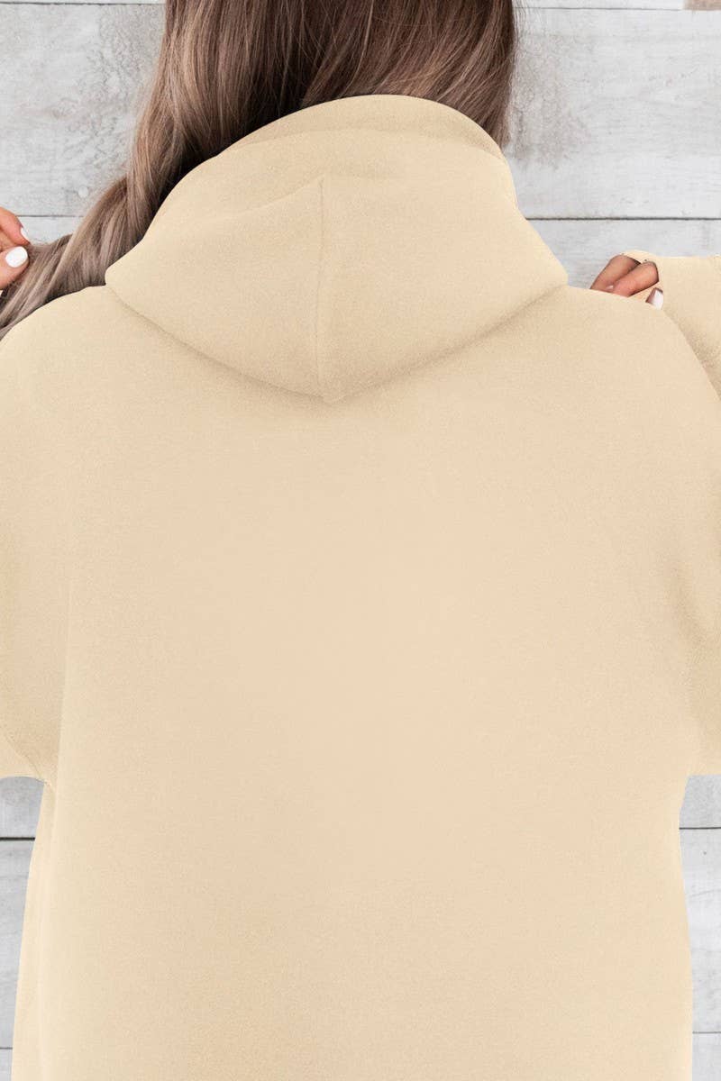 CWOHOL0945_SOLID COLOR LOOSE PULLOVER HOODED SWEATSHIRT