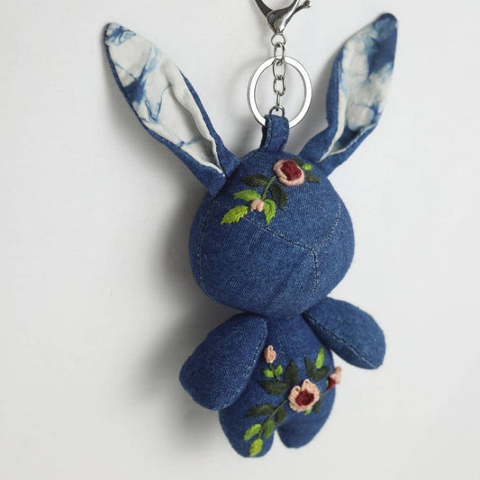 Handmade Rose Bear Plush Charm Doll Toy