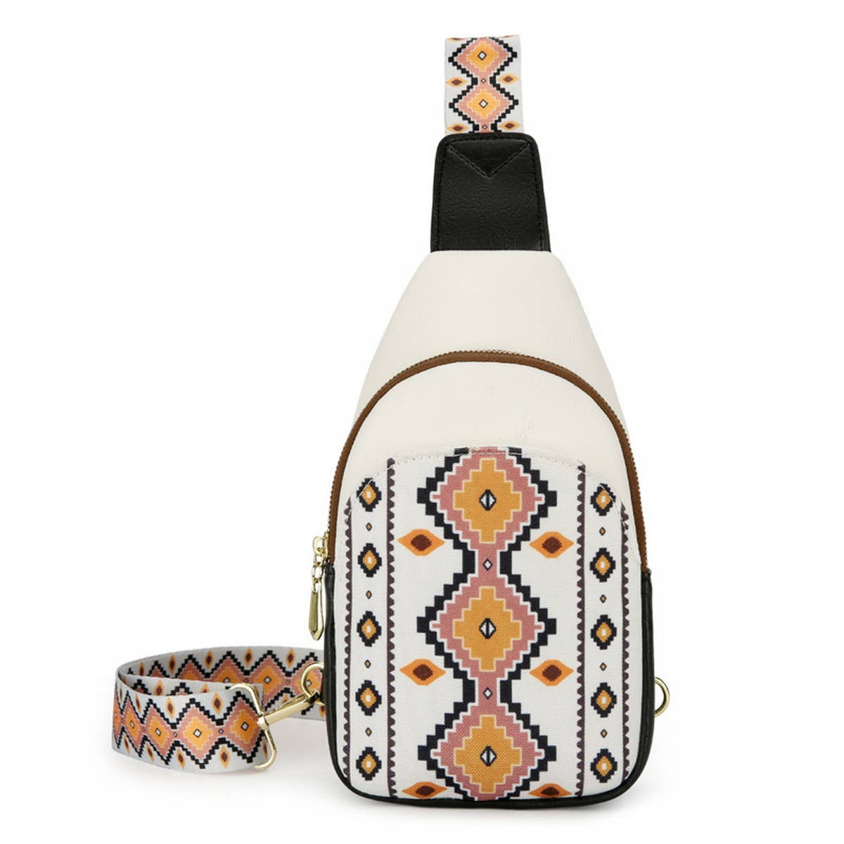 BOHEMIAN LARGE CAPACITY PLAID CROSSBODY BAG_CWAB2697