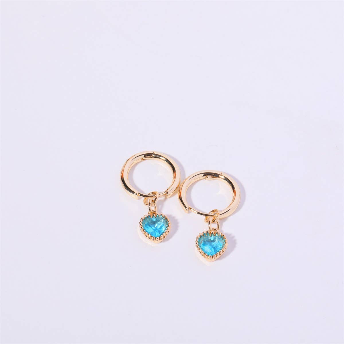 Fashion Heart Zodiac Birthstone Earrings Luxury_CWAJE5093